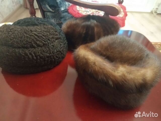 Шапка норковая, каракуль жен