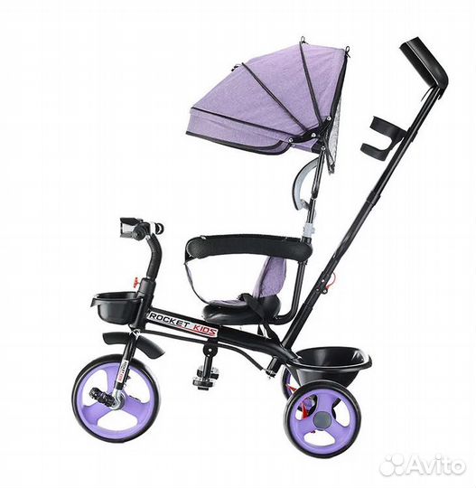 Велосипед 3 х колесный, ручка, козырек, тормоз