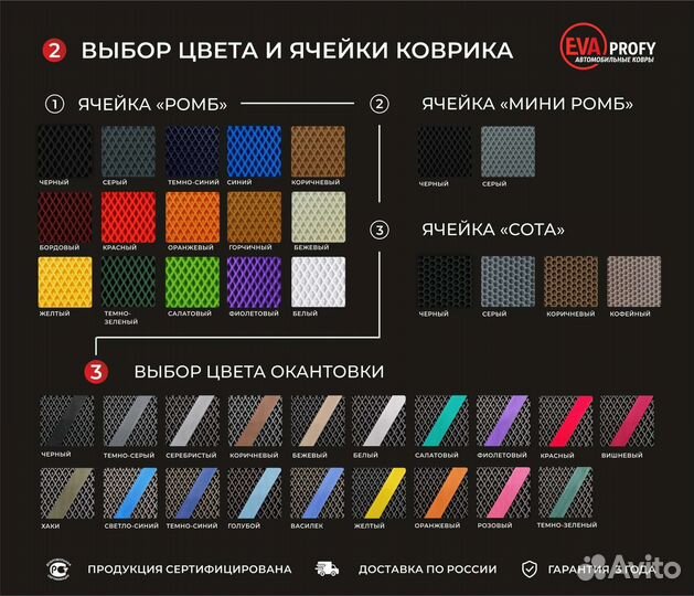 Ева коврики 3D в автомобиль в салон