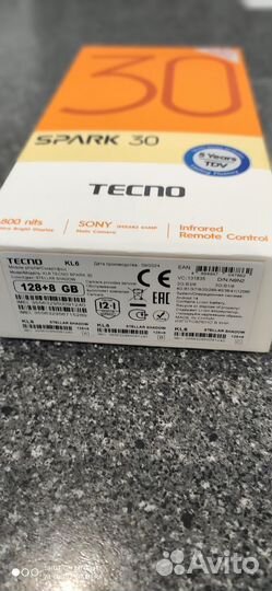 TECNO Spark 30, 8/128 ГБ