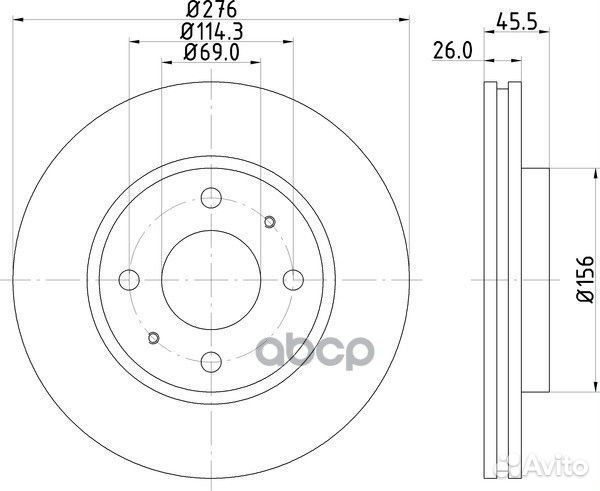 Диск тормозной перед ND3005K nisshinbo