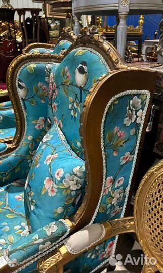 Кресло каминное. Винтажная мебель. Мягкая мебель