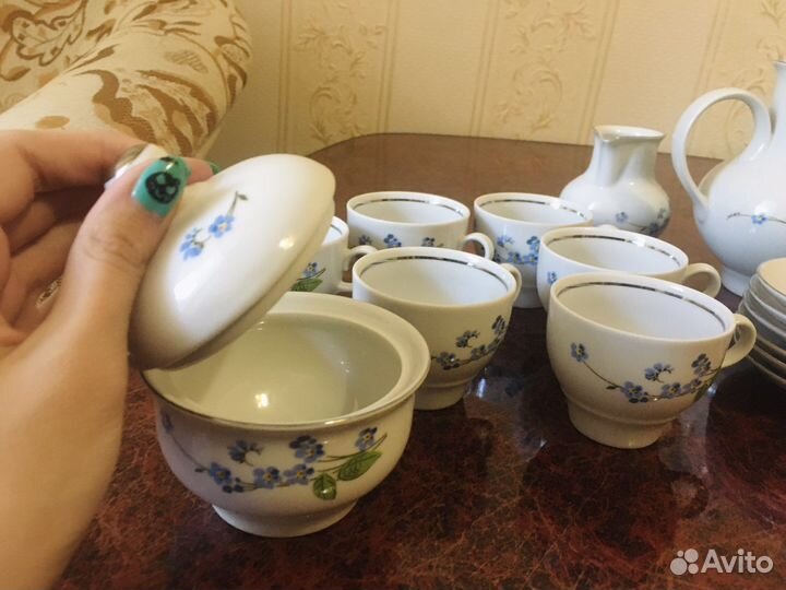 Кофейный сервиз jlmenau ГДР фарфор