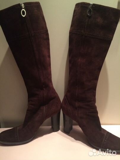 Замшевые сапоги бренда Sergio Rossi оригинал