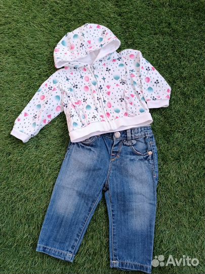 Комплект джинсы Толстовка с капюшоном олимпийка