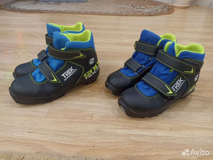Лыжные ботинки, детские, 35 размер, на липучках