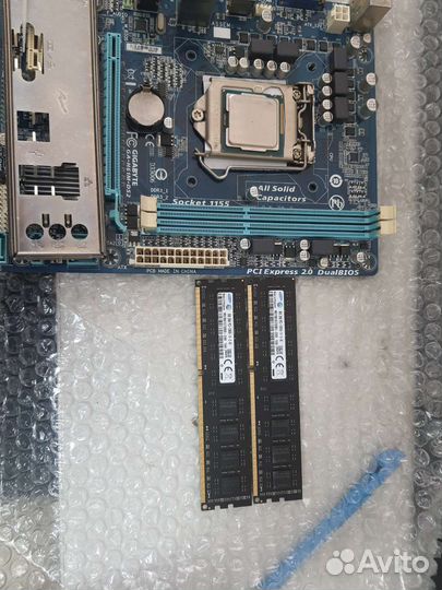 Мать 1155+процессор i5 3470+16gb озу