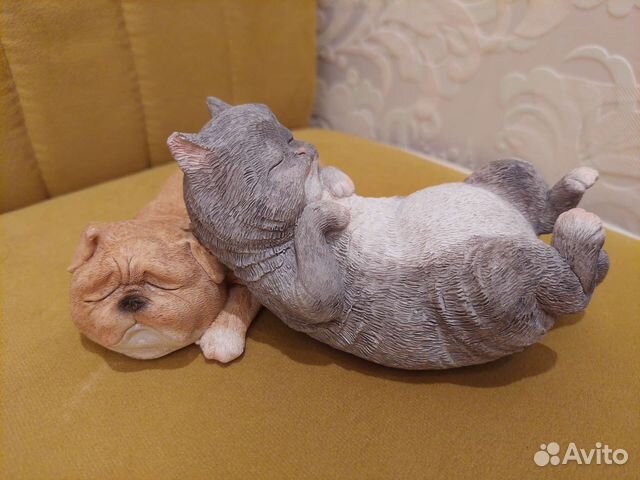 Авторская статуэтка Пёс и Кот