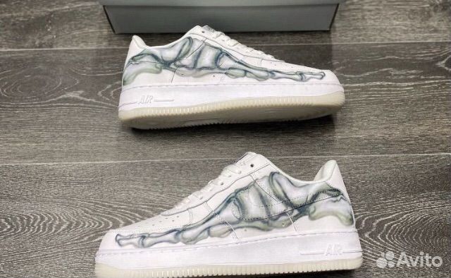 Nike air force 1 low skeleton white