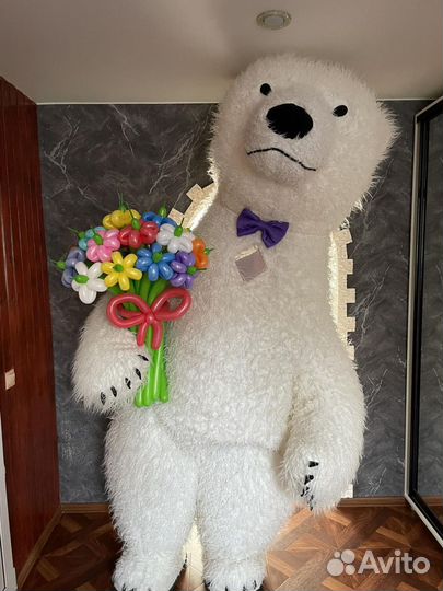 Бурый Мишка поздравление, Зайка, Белый Мишка