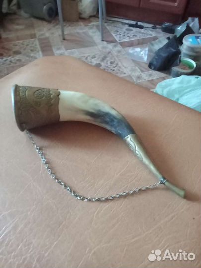 Рог для питья вина кавказский бронзовый