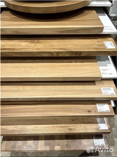 Столешницы прямоугольные, дуб торцевой