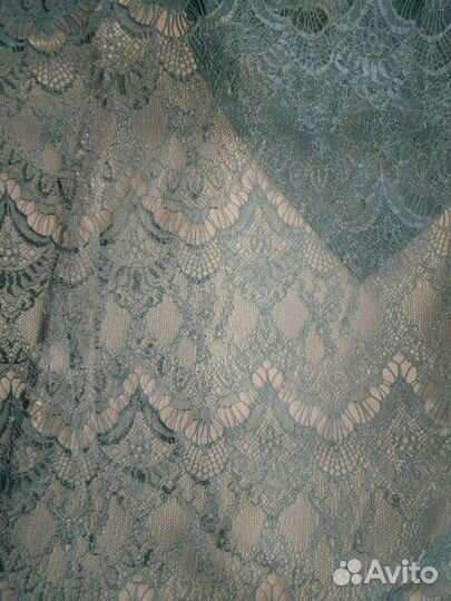 Ткань на стильное платье гипюр + натур шелк