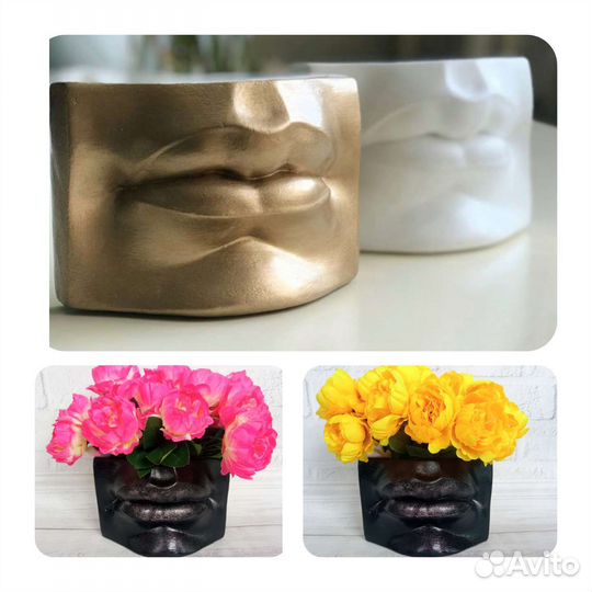 Гипсовое кашпо