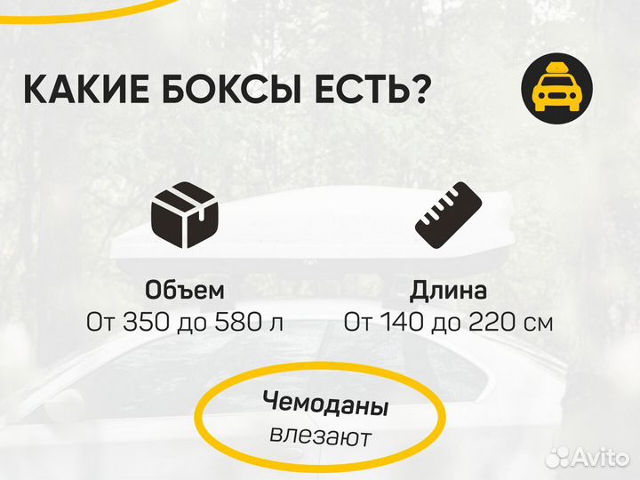 Прокат автобоксов на крышу авто C договором