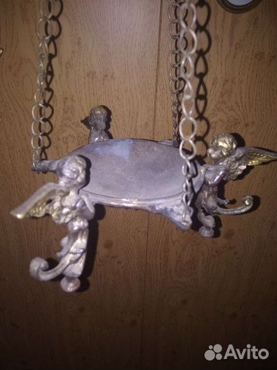 Старинный бронзовый подсвечник