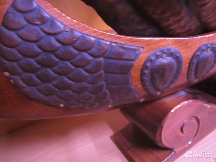 Дерево, чеканка, ладья