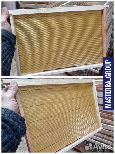 Рамки для ульев пчелорамки с проволокой / вощиной