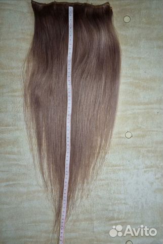 Натуральные волосы на заколках 60см