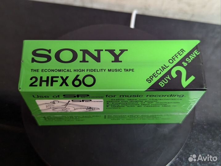 Дуопак аудиокассет Sony HFX 60 (1978)