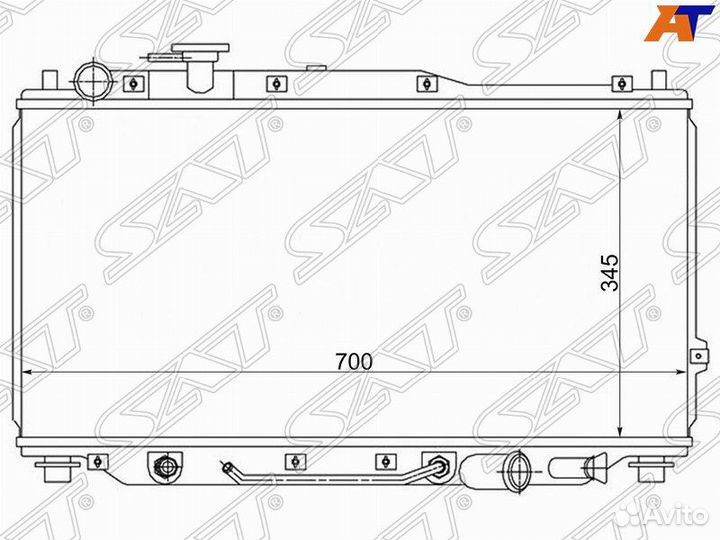 Радиатор Kia Sephia 98-04 / Shuma 97-01 / Spect