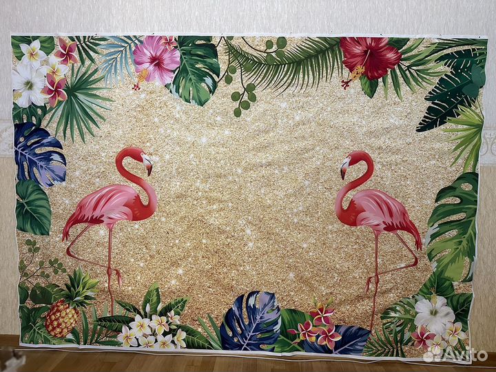 Фотофон, фотозона фламинго 220*150