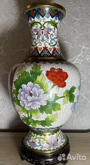 Настольная ваза эмаль – клуазоне Китай