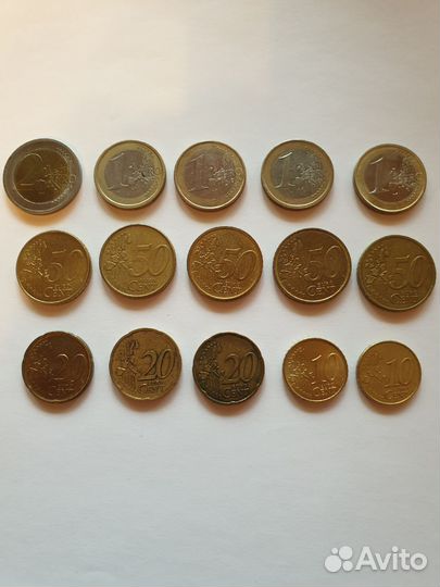 Набор монет евро