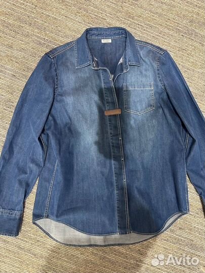 Джинсовая рубашка brunello cucinelli s-m-l