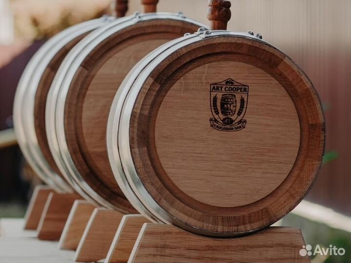 Бочка дубовая заливная, 5л (Сильный обжиг) Майкоп