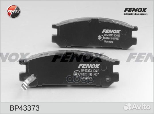 Колодки тормозные задние fenox BP43373 BP43373