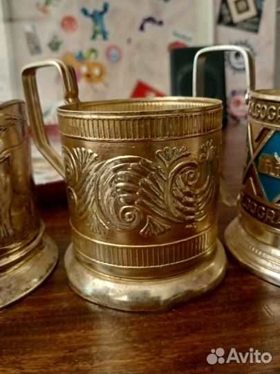 Подстаканники, поднос, блюдо