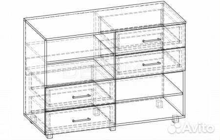 Тумба комбинированная Нега К.042.1200-01
