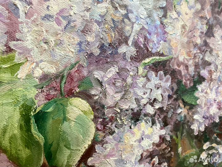 Картина Маслом на холсте «Букет Сирени»