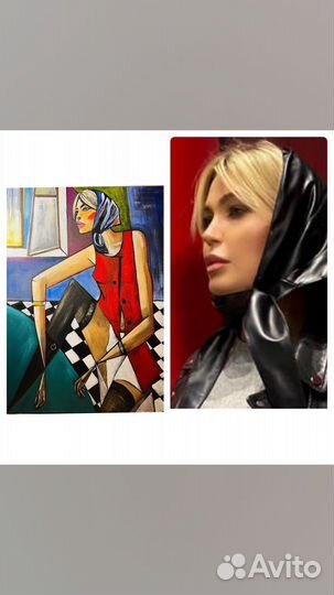 Портрет по фото в стиле кубизм, поп арт