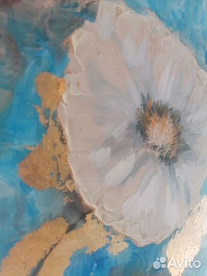 Картина с золотой поталью