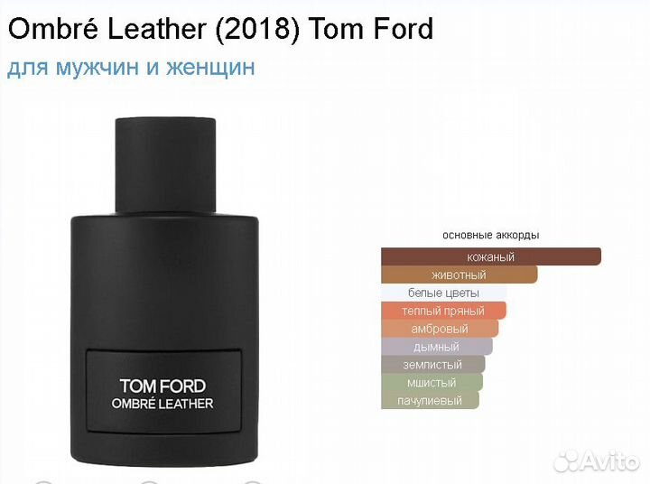 Духи женские Tom Ford Ombre Lether. Мужской парфюм