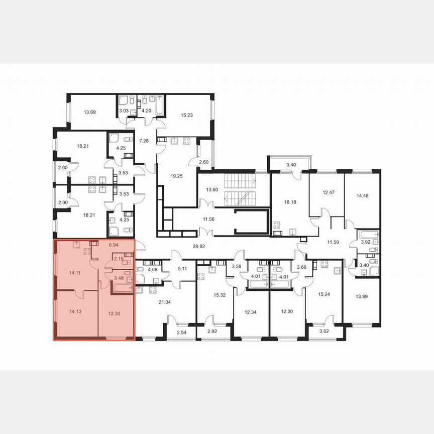 2-к. квартира, 53,2 м², 7/9 эт.