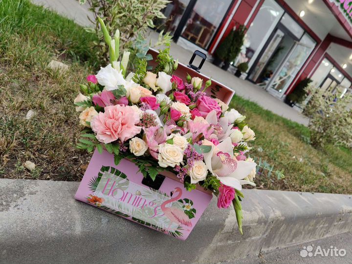 Цветы Липецк сундучок с цветами