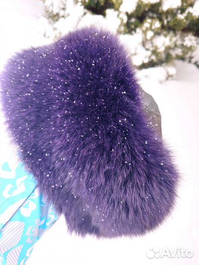 Шапка зимняя женская из натурального песца