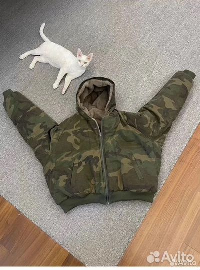 Бомбер Vetements Camo Type Hooded Bomber Jacket