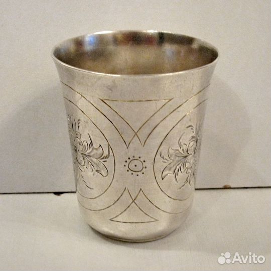 Старинный стакан / стопка, серебро 84, 1875 год