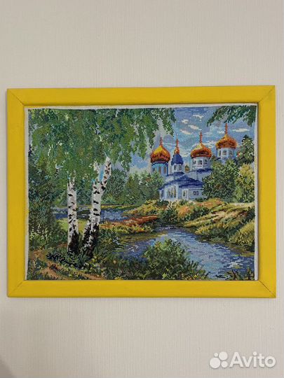 Картина вышитая крестом ручная работа