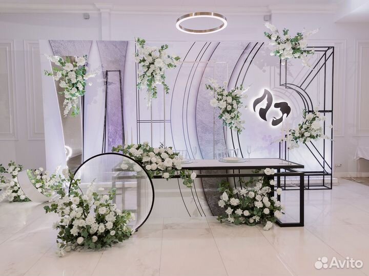 Оформление свадьбы, фотозона на свадьбу