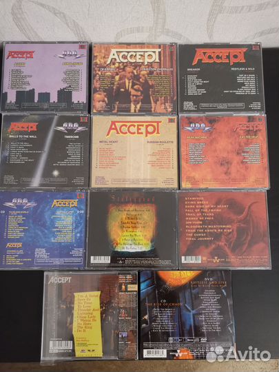 11шт. CD Accept, U.D.O. Лицензия, цена за все