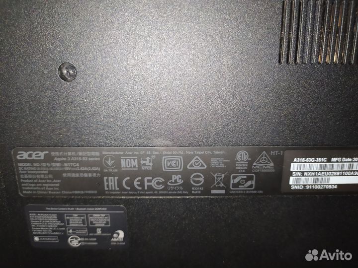 Игровой Acer aspire 3