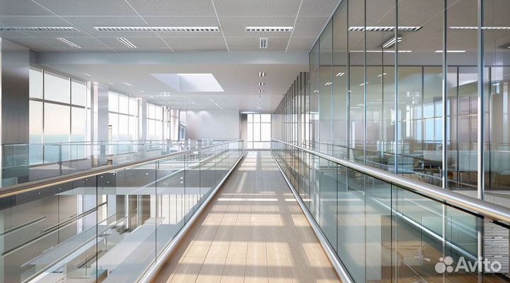 Стеклянное ограждение под кдюч