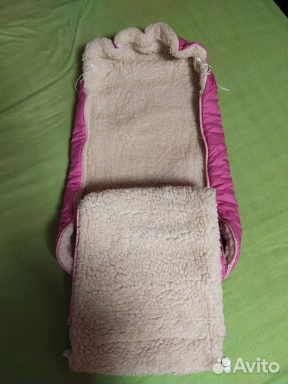 Конверт зимний на натуральной овчине