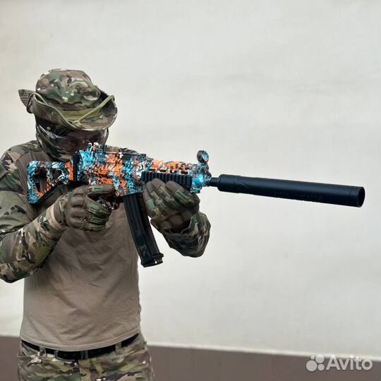 Камуфляжный автомат AKM-74 для игры в Орбизбол