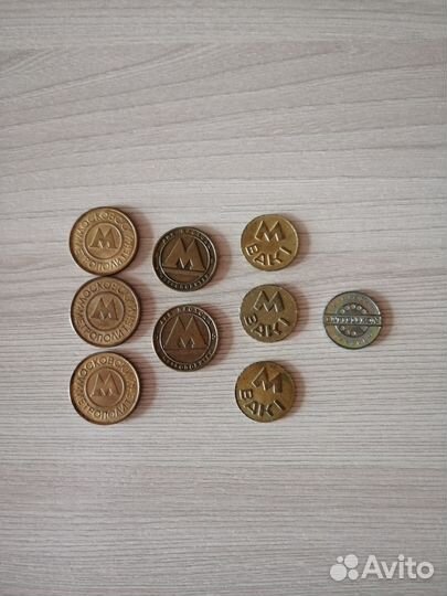 Жетоны метро Москва,Питер,Баку и таксофона